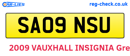 SA09NSU are the vehicle registration plates.
