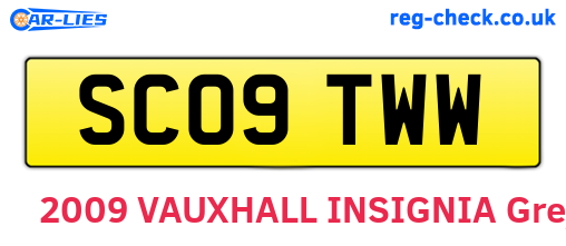 SC09TWW are the vehicle registration plates.