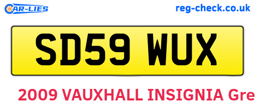 SD59WUX are the vehicle registration plates.