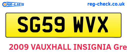 SG59WVX are the vehicle registration plates.