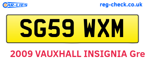 SG59WXM are the vehicle registration plates.