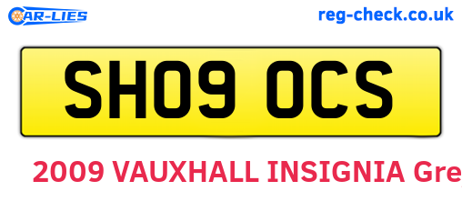 SH09OCS are the vehicle registration plates.