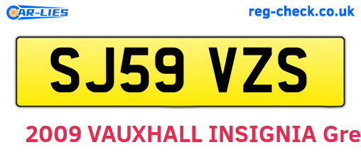 SJ59VZS are the vehicle registration plates.