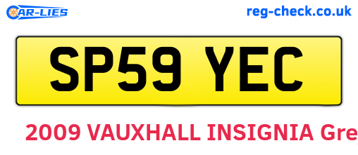 SP59YEC are the vehicle registration plates.
