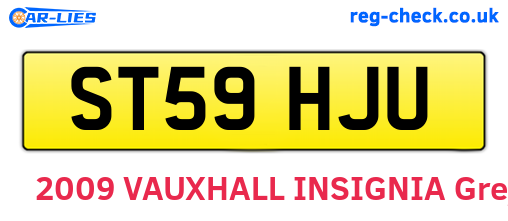 ST59HJU are the vehicle registration plates.