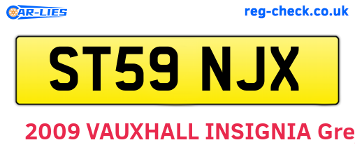 ST59NJX are the vehicle registration plates.