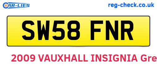 SW58FNR are the vehicle registration plates.
