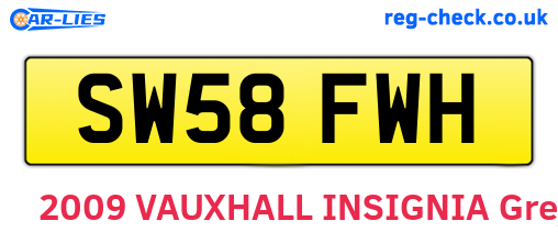 SW58FWH are the vehicle registration plates.