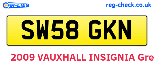 SW58GKN are the vehicle registration plates.