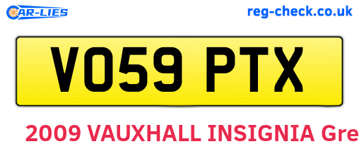 VO59PTX are the vehicle registration plates.