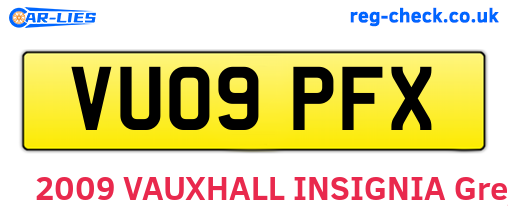 VU09PFX are the vehicle registration plates.