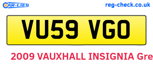 VU59VGO are the vehicle registration plates.
