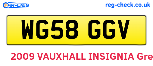WG58GGV are the vehicle registration plates.