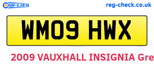 WM09HWX are the vehicle registration plates.