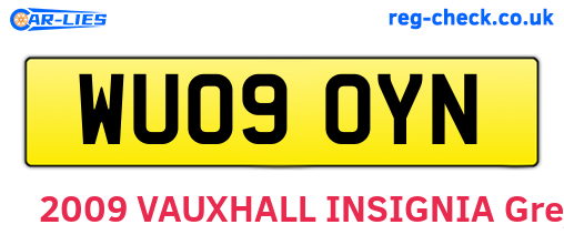 WU09OYN are the vehicle registration plates.