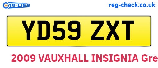 YD59ZXT are the vehicle registration plates.