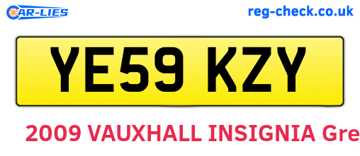 YE59KZY are the vehicle registration plates.