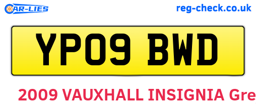 YP09BWD are the vehicle registration plates.