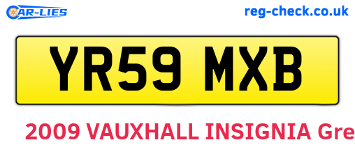 YR59MXB are the vehicle registration plates.