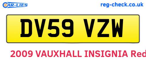DV59VZW are the vehicle registration plates.