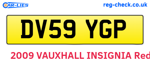DV59YGP are the vehicle registration plates.