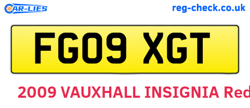 FG09XGT are the vehicle registration plates.