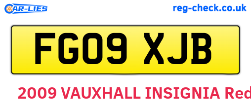 FG09XJB are the vehicle registration plates.