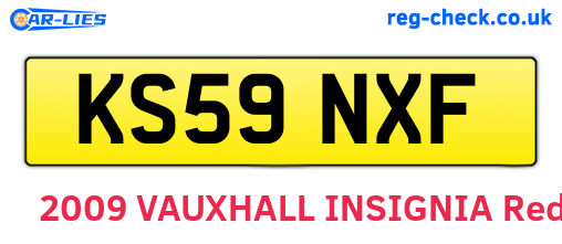 KS59NXF are the vehicle registration plates.