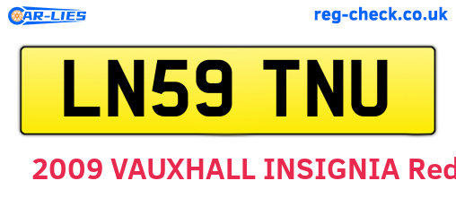 LN59TNU are the vehicle registration plates.
