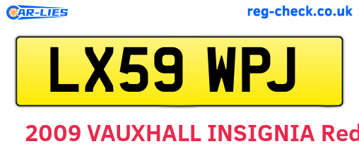 LX59WPJ are the vehicle registration plates.