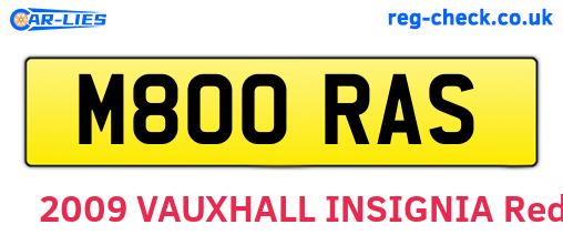 M800RAS are the vehicle registration plates.