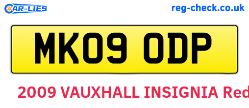 MK09ODP are the vehicle registration plates.