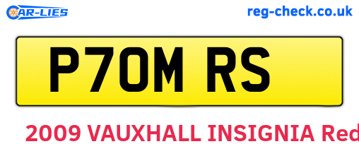 P70MRS are the vehicle registration plates.