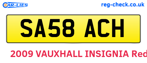 SA58ACH are the vehicle registration plates.