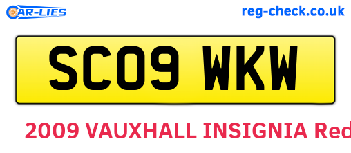 SC09WKW are the vehicle registration plates.