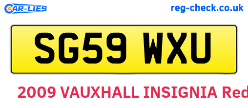 SG59WXU are the vehicle registration plates.