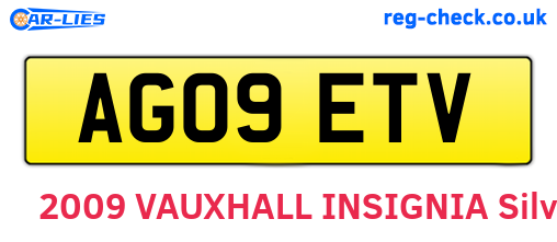 AG09ETV are the vehicle registration plates.