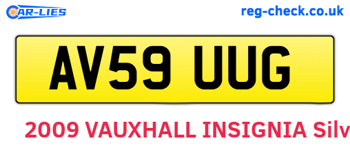 AV59UUG are the vehicle registration plates.