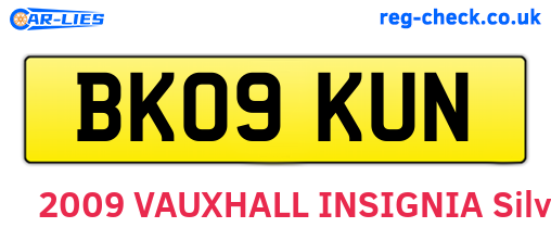 BK09KUN are the vehicle registration plates.