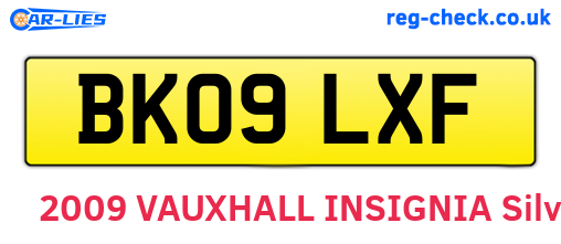 BK09LXF are the vehicle registration plates.
