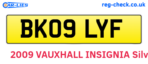 BK09LYF are the vehicle registration plates.