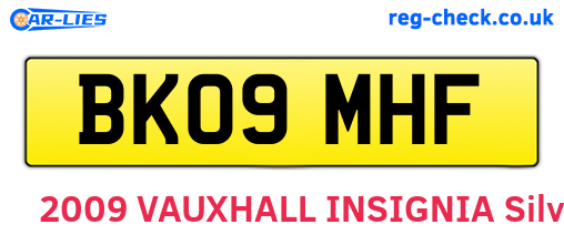 BK09MHF are the vehicle registration plates.