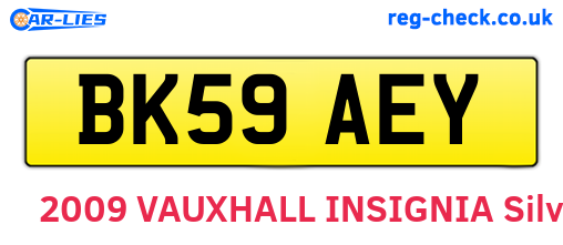 BK59AEY are the vehicle registration plates.