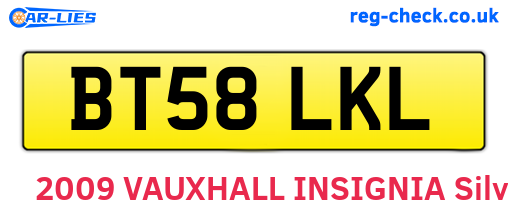 BT58LKL are the vehicle registration plates.