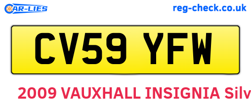 CV59YFW are the vehicle registration plates.