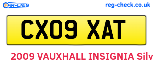 CX09XAT are the vehicle registration plates.