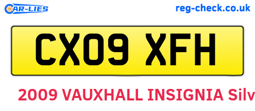CX09XFH are the vehicle registration plates.