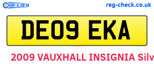 DE09EKA are the vehicle registration plates.