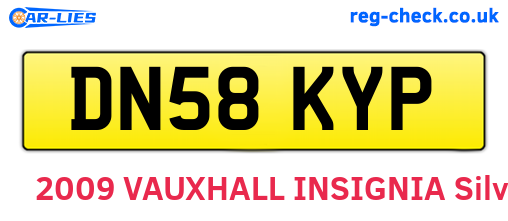 DN58KYP are the vehicle registration plates.