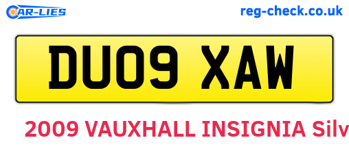 DU09XAW are the vehicle registration plates.